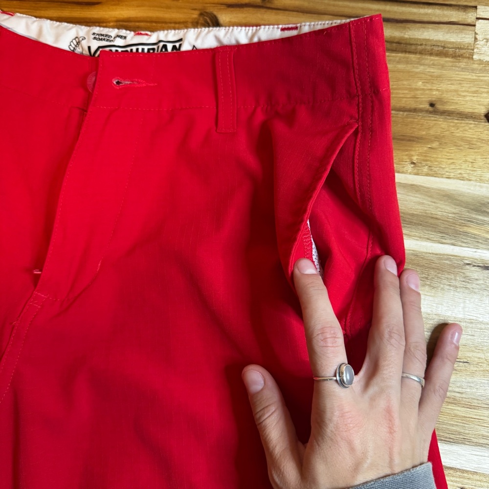 VANS Vanphibian Walk Swim Shorts 30 Red Hybrid Quick Dry Boardshorts - Picture 5 of 7